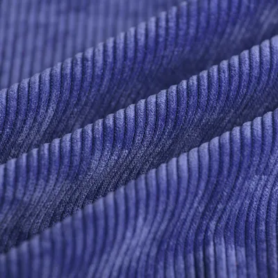 Imagen del producto de Tejido de terciopelo canalé, modelo Victor, 146 cm, color azul