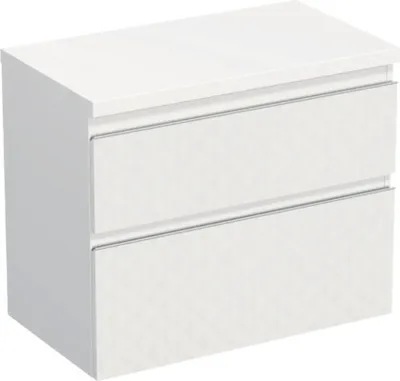 Produktbild von Jungborn Waschtischunterschrank TRENTA BxHxT 76,7 x 64,6 x 44,5 cm Frontfarbe weiß matt TRE DESK 80 2Z S B073