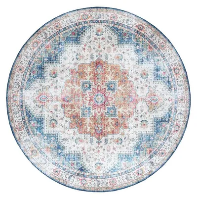 Produktbild von Teppich Vintage Rund - Azara Hellblau