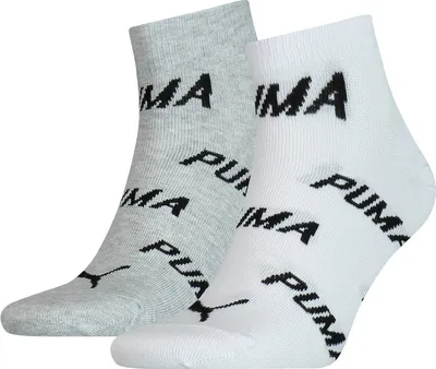 Produktbild von Puma Bwt Quarter Kurze Socken 2 Paare Weiß,Grau EU 43-46 Mann Weiß,Grau EU 43-46