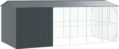 Image de vidaXL Cage à oiseaux anthracite 645 x 310 x 247 cm Acier galvanisé