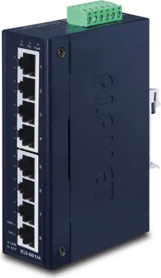 Produktbild von PLANET 8-Port 10/100/1000Mbps Managed Industrial Ethernet