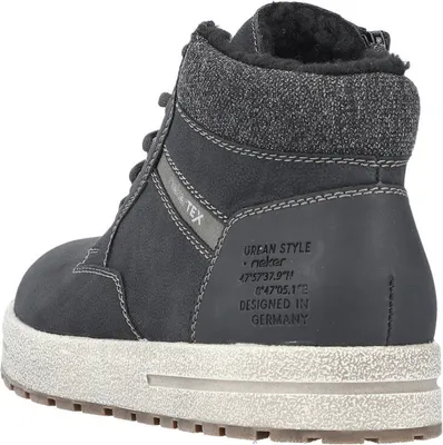 Immagine prodotto di Rieker uomo scarpa da ginnastica alta stringata con fodera calda stivaletto 30741, misura:45 EU, colore:Nero