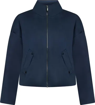 Produktbild von Lässige Jacke aus 100% Polyester mit Reißverschluss, Pattentaschen, Stehkragen, Langarm, 56 cm Gesamtlänge