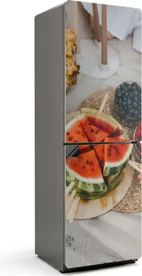 Produktbild von Kreatives Obstarrangement – Magnetische Kühlschrank Abdeckung – Dekorfolie magnetisch Küche – Kühlschrank Magnet Deko – selbstklebende Magnettafel – Magnetfolie für Kühlschranktür – 60x180 cm
