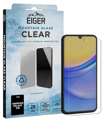 Produktbild von EIGER EGSP00946, Samsung, Galaxy A15, Schlagfest, Kratzresistent, Schockresistent, Transparent, 1 Stück(e)