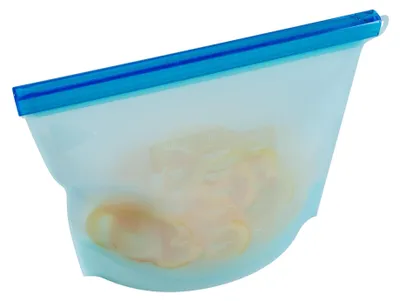 Zdjęcie produktu dla silikonowa torebka wielokrotnego użytku mixcover z zamknięciem, szczelna, ekologiczna, nie zawiera BPA, 1500 ml
