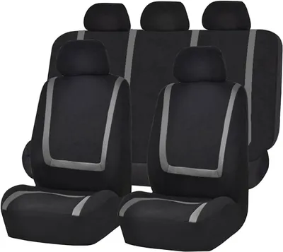 Produktbild von Autositzbezug Set 9-teilig, grau, atmungsaktiv, für Auto