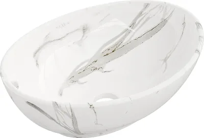 Produktbild von Mexen Elza Aufsatzwaschbecken 40 x 33 cm, weißer Stein - 21014082
