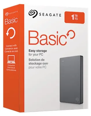 Produktbild von Basic Portable 1 TB, Externe Festplatte (grau, Micro-USB-B 3.2 Gen 1 (5 Gbit/s))