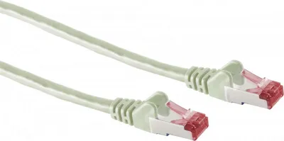 Zdjęcie produktu dla Kabel krosowy CAT.6A S-FTP, PIMF, certyfikat GHMT, bezhalogenowy, szary, 15 m