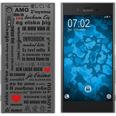 Produktbild von PhoneNatic Case kompatibel mit Sony Xperia XZs Silikon-Hülle in Love Wörter M4