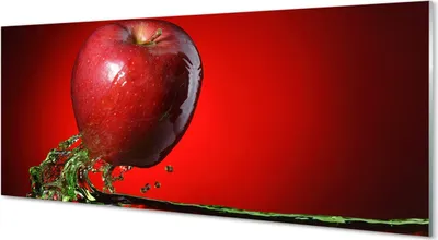 Produktbild von Glasbilder 125x50 Wandkunst Apfel im Wasser