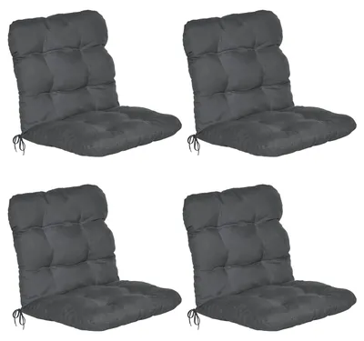 Produktbild von Beautissu 4er Set Niedriglehner Auflagen Set Flair NL, 100x50x8cm, Graphitgrau