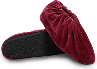 Produktbild von 5 Paare Schuhüberzieher Überschuhe Wiederverwendbar Schmutzschutz Flanell Hause (fünf zufällige Farben)