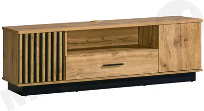 Produktbild von MIRJAN24 TV-Lowboard Piater 07, Stilvoll TV-Schrank, Industrial TV-Tisch, Loft Kollektion (Farbe: Wotan Eiche / Schwarz)