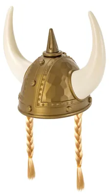 Produktbild von Wikinger-Spitzhelm mit Zöpfen für Erwachsene