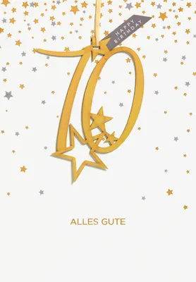 Produktbild von 70 Geburtstag  Unverpackt  Glückwunschkarte im Format 115x17cm mit Ums