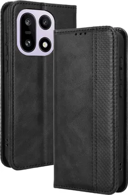 Produktbild von OnePlus 15 Hülle - Coverup Vintage Style Klapphülle - Schwarz