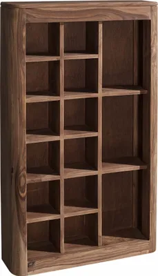 Immagine prodotto di MASSIVMOEBEL24 | TORONTO #150 Scaffale in legno di sheesham - decapato / smoked cherry 65x18x110
