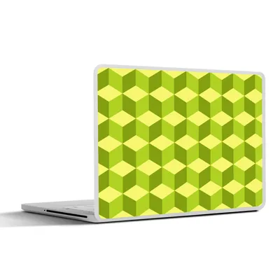 Produktbild von MuchoWow® Laptop Aufkleber Sticker Cover Muster - Grün - Blöcke 30x21 cm - Sticker für Laptop - Selbstklebend