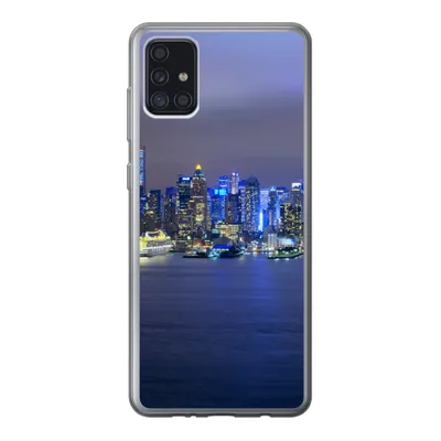 Produktbild von MuchoWow® Handyhülle Schutzhülle Hülle für Samsung Galaxy A52 5G New York - Skyline - Nacht Silikon Softcase Handy Hülle - Umschlag
