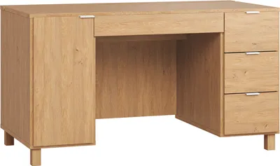 Produktbild von Schreibtisch Averias 02, Farbe: Eiche - Abmessungen: 78 x 140 x 67 cm (H x B x T)