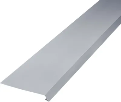 Produktbild von INEFA Dachstreifen für Dachrinne, einseitig gekantet 2m Grau Rinneneinhang mit Wasserfalz, aus PVC-U, Dachrinnenzubehör,  Germany