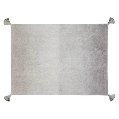 Produktbild von Baumwollteppich mit Farbverlauf - Dunkelblau-Grau - 120 x 160