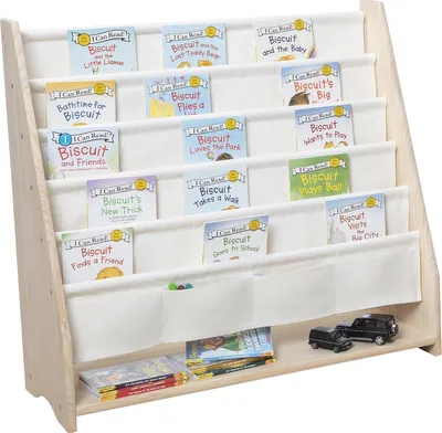 Obrázek produktu pro WonderMind© Montessori dětská knihovna z masivního dřeva pro batolata – Montessori knihovna – dětský nábytek – 90 x 35 x 85 cm – nelakovaná