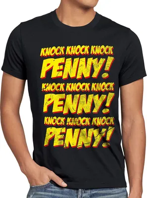 Produktbild von style3 Knock! Penny Herren T-Shirt, Größe:4XL, Farbe:Schwarz