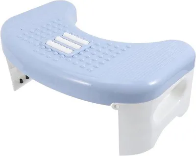 Productafbeelding van Houten toiletkrukje, wit, 40x40 cm, multifunctioneel voor volwassenen en kinderen