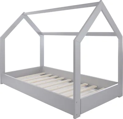 Image de Lit cabane 160x80cm gris