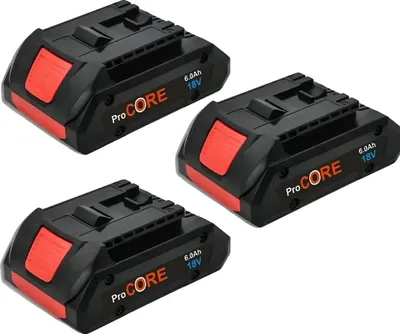 Obrázok produktu pre Li-iónová batéria, kapacita 6000 mAh, kompatibilná so systémami 18 V, 6,0 Ah, 3 kusy