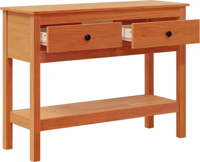 Obrázok produktu pre vidaXL Konzolový stolík Voskovohnedý 100 x 35 x 75 cm Masívne borovicové drevo