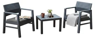 Produktbild von Floritan - Gartenset, Anthrazit, 2-Sitzer:  Italy