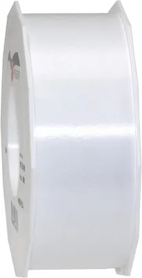 Imagen del producto de Cinta decorativa blanca, de 40 mm de ancho, 91 metros de largo, resistente al desgarro, para decoración