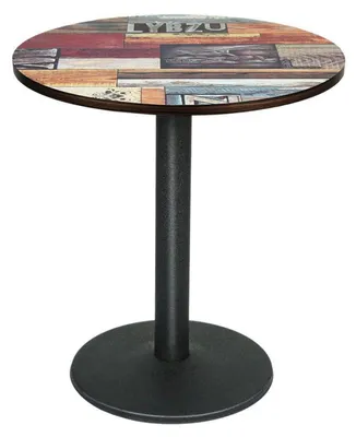 Zdjęcie produktu dla Stół do jadalni, wymiary 60 x 60 x 72 cm, blat z płyty MDF, nogi metalowe