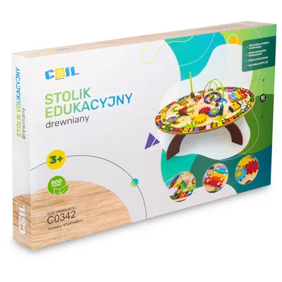 Obrázek produktu pro Hrací stůl COIL, smyslový stůl, dětský stůl, vzdělávací hračka, vzdělávací stůl, trenažér motoriky, stůl pro aktivity, buben, pohyblivé části, činely, od 12 měsíců