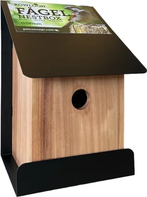 Produktbild von Nistkasten für Haussperling, Kleiber, Grauschnäpper und andere – Vogelhaus – Holz mit Metall – 20 x 25 x 40 cm