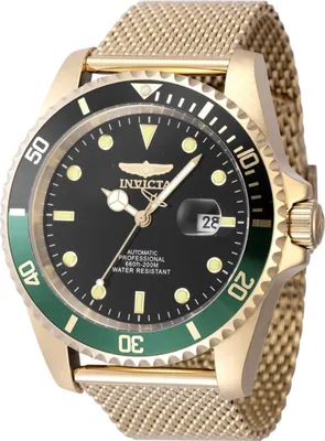 Obrázek produktu pro Invicta Pro Diver 47967 - Pánské Náramkové Hondiky - Automatické - Nerezová ocel s černým ciferníkem - 47mm