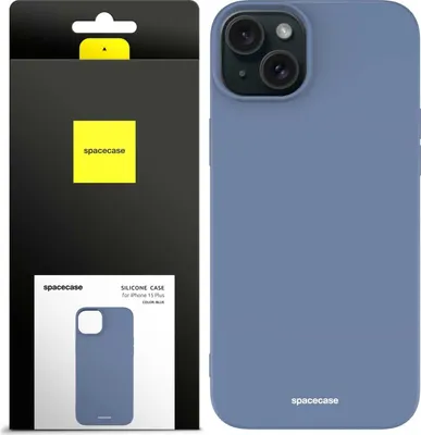 Immagine prodotto di Custodia in silicone SPACECASE Custodia in silicone per iPhone 15 Plus Blu
