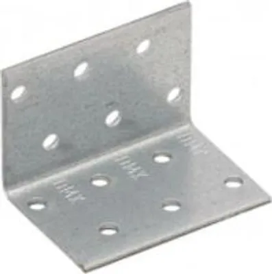 Produktbild von 50x Lochplattenwinkel mit kleiner Sicke 40x40x60mm Winkelverbinder Stuhlwinkel