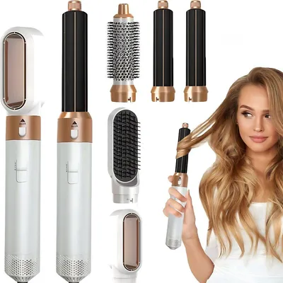 Golden Goods Airstyler 5-in-1 Haarstyler - Mit Warmluftbürste Und Ionen-Technologie