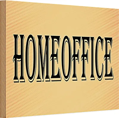 Produktbild von Holzschild Hinweis 30x20cm Homeoffice
