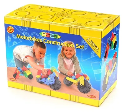 Produktbild von Morphun Motocykle Konstruktionsbausteine – 360 Teile, 50 Motorrad-Modelle, 6-seitiges Verbindungssystem – ab 6 Jahren, CE & EN-71
