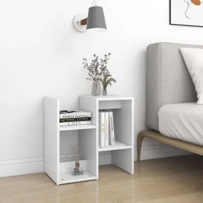 Produktbild von " "2er Set Nachttisch Modernes - Nightstand/Nachtschrank für Schlafzimmer - Weiß 50x30x51,5 cm Holzwerkstoff NeuMöbel 2776459