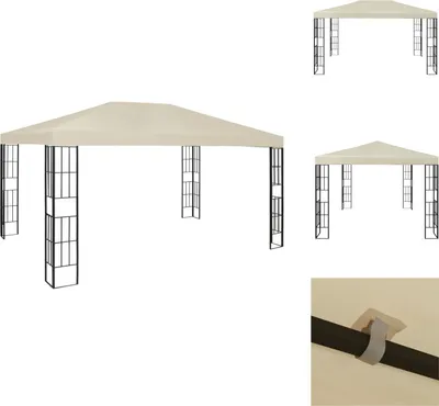 Produktbild von vidaXL Pavillon 3×4 m Creme -  Pavillons & Partyzelte