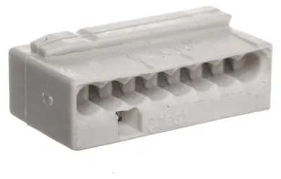 Image de 50 pièces Pince de connexion sans vis gris clair 8x0,6-0,8qmm - Connecteur d'insertion de câble 243-308
