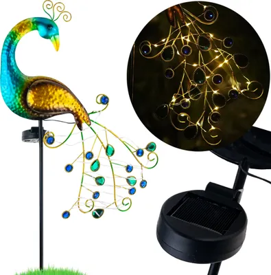 Produktbild von Solar Pfau Lampe Leuchtende Led Dekoration Solar Garten Pfund Licht